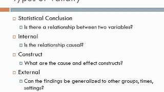 Reliability amp Validity Part 2 [upl. by Eidroj972]