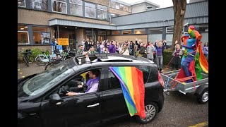 Paarse Vrijdag 2023 op het Leidse Vlietland College en Marecollege wwwleidsewglibbernl [upl. by Sena]