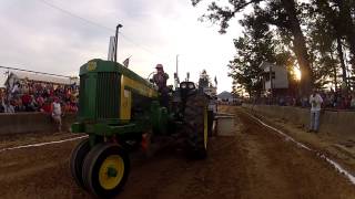 John Deere 720 Tractor Pull Crowd Cheers for Cassandra [upl. by Tracay555]