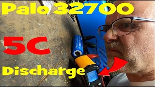 Palo 32700 5C 35Amps Discharge Test with a smelly result [upl. by Nalhsa]