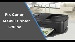 How to fix Canon mx490 printer offline [upl. by Ynatterb]