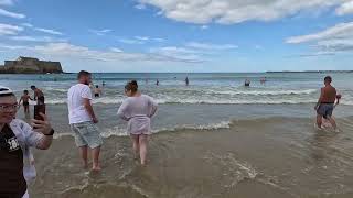 Plage du Sillon SaintMalo [upl. by Aerdnael]