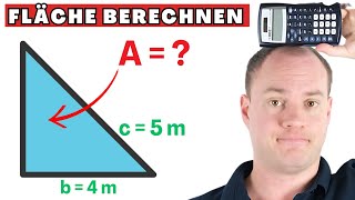 Berechne den Flächeninhalt mit dem Satz des Pythagoras [upl. by Llerej]