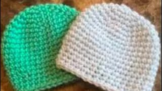 How to crochet a preemie hat  crochet baby hat pattern [upl. by Rickart]