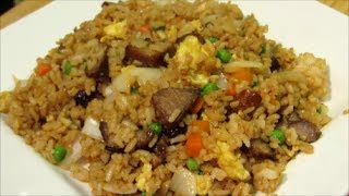 Chinese Roast Pork Fried Rice  Homemade Better Than Take Out [upl. by Ecydnarb]