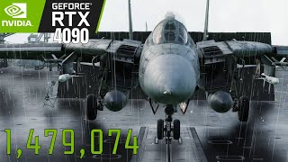 Dcs World 28 RTX 4090 Real Life Graphics  Creepy F14 Tomcat Carrier Takeoff Under The Rain [upl. by Chobot973]