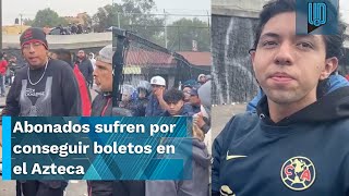 “Es un desastre hay corrupción” La queja de los abonados americanista en las taquillas del Azteca [upl. by Brindell790]