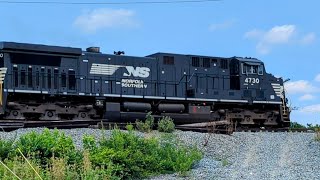 Eastbound NS mixed manifest with the front door open heading up NS Dayton District [upl. by Elleunamme]