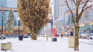 🇨🇦 CANADA Travel  NORTH YORK Toronto Canada Winter Snowfall and City Vibes 4K [upl. by Trebeh421]