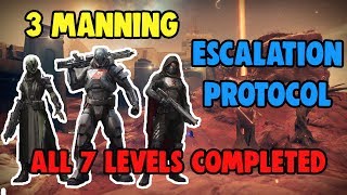 Destiny 2  3 Manning Escalation Protocol All 7 Levels Completed [upl. by Musser]