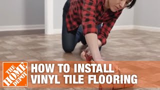 How to Install PeelandStick Vinyl Tile Flooring  The Home Depot [upl. by Javed655]