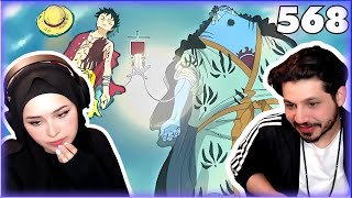 اللحية البيضاءردة فعل ون بيس One Piece ارك جزيرة البرمائيين 568 [upl. by Nomyar934]