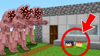 APOCALIPSE DE DEMOGORGON VS CASA 100 SECRETO NO MINECRAFT [upl. by Akinoj]