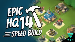 EPIC HQ 14 BASE BUILD  Boom Beach [upl. by Kirst]