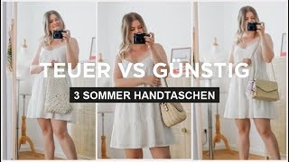 TEUER VS GÜNSTIG  Welche Sommer Handtasche ist die bessere  Styling Tipps  Das weiße Reh [upl. by Pebrook]