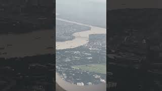 Flight view of Howrah Bridge airport automobile kolkata airportdiary blrairport oldairport [upl. by Issak]