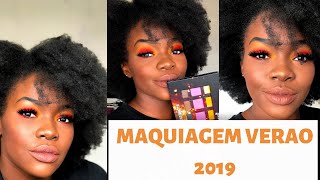 MAQUIAGEM VERÃO 2019 PARA PELE NEGRA [upl. by Kaleb]