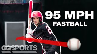 Can an Average Guy Hit a 95 MPH Fastball  Above Average Joe  GQ Sports [upl. by Diarmuid]