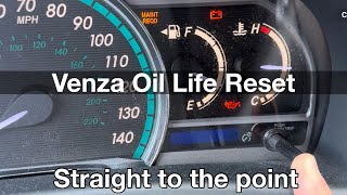 Maintenance required reset 2014 Toyota Venza [upl. by Abshier]