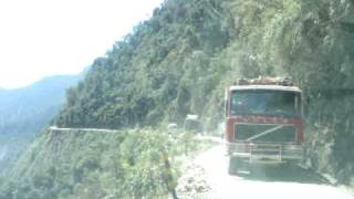 The Worlds Most Dangerous Road Bolivia  Trucks Reversing on Downhill Mountain Biking Trail [upl. by Ahseem132]