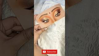 Easy Brown glitter Eye Makeup for Beginners 😍 party glam youtube trending makeup [upl. by Nemad210]