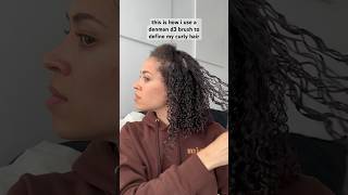 how i get defined curls with a denman brush curlyhair curlygirl [upl. by Darya]