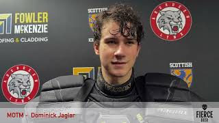 Postgame Interview Dominick Jaglar Aberdeen Lynx Netminder 🏒 Man of the Match [upl. by Rame]