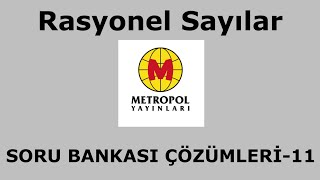 yös rasyonelsayı YÖSMAT1 RASYONEL SAYILAR11METROPOL YAYINLARI SORU BANKASI ÇÖZÜMLERİTEST9 [upl. by Pfaff]