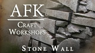 AFK Craft  how to build a fake stone wall tutorial [upl. by Ynwat]