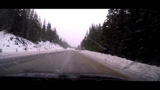 Rain turns to snow driving to Kitimat [upl. by Frisse]