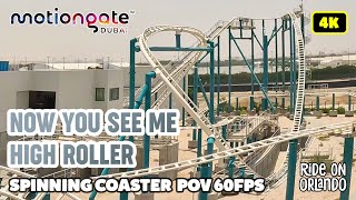 Now You See Me High Roller at Motiongate Dubai  On Ride POV 4K 60 FPS  Spinning Roller Coaster [upl. by Redwine671]