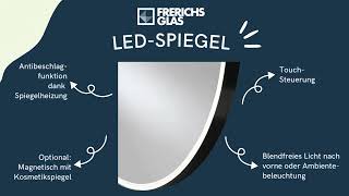 FRERICHS GLAS LEDSpiegel Features [upl. by Yrrum]