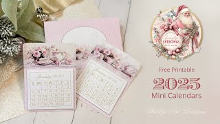 Free Printable 2025 Mini Calendars [upl. by Cortney]