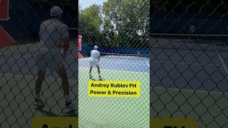 Andrey Rublev Forehand aggression in practice at citiopen [upl. by Solracsiul]