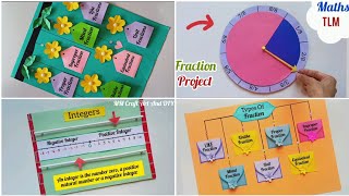 4 Maths Working Model Maths Project Easy Maths TLM Fraction Maths Model Integers Maths Model [upl. by Ainna]