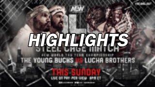 The Young Bucks vs Lucha Brothers  All Out 2021  Highlights [upl. by Ahsimac]