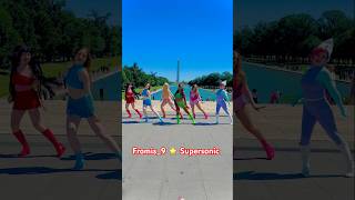 fromis9 supersonic dance cover in public fromis9 kpop cosplay [upl. by Xenophon]