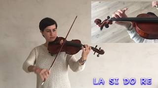 Violín Lightly Row  Suzuki book  Tutorial [upl. by Ayarahs]