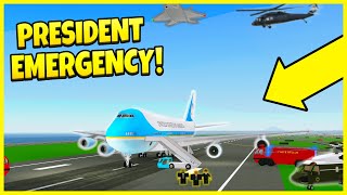 Air Force One Is DOWN President Roleplay  PTFS Roblox [upl. by Laverna]