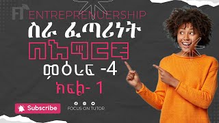 Entrepreneurship Chapter 4 Amharic Part 1  Seifu ON EBS ድንቅ ልጆች Donkey Tube Focus on TUTOR [upl. by Fernand]