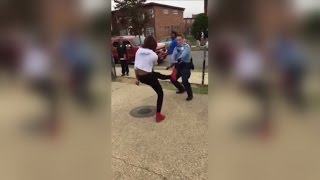 Police Officer Challenges Teen to Epic Dance Battle While Breaking Up Fight [upl. by Tiphane]