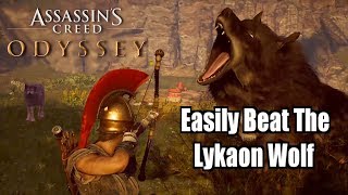 Assassins Creed Odyssey  How to Easily Beat the Lykaon Wolf Xbox One [upl. by Lilah234]