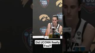 Controversial foul call ends IowaUCONN game caitlinclark iowahawkeyes viral [upl. by Ignaz]