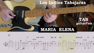 Maria Elena Los Indios Tabajaras guitar cover lesson with tab  Guitar Tab  Lesson  Tutorial [upl. by Llekram]