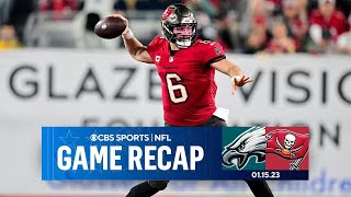 Baker Mayfield throws 3 TDs as Buccaneers OUST Eagles  Game Recap  CBS Sports [upl. by Langbehn554]