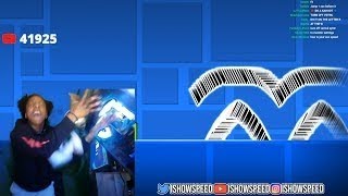 IShowSpeed BREAKS PC Playing Geometry Dash😂 [upl. by Anawot]