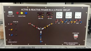 Measurement of Active amp Reactive Power In a balanced 3Phase Circuit [upl. by Noraha]