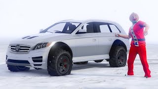 GTA 5 ONLINE SNOW amp NEW BENEFACTOR STREITER DLC CAR GAMEPLAY GTA 5 Update [upl. by Atiloj886]