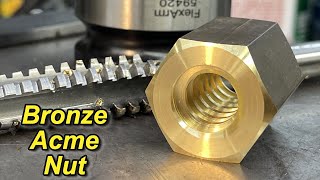 Machining a Bronze Acme Nut [upl. by Torre]