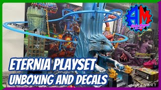 Mattel Creations Masters of the Universe Eternia Playset Unboxing and Decals with poster prelude [upl. by Arais885]